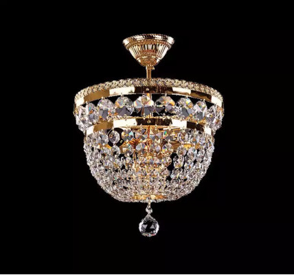 Round Luxury Chandelier Ceiling lamp Chandelier Chandelier Gold Crystal Art
