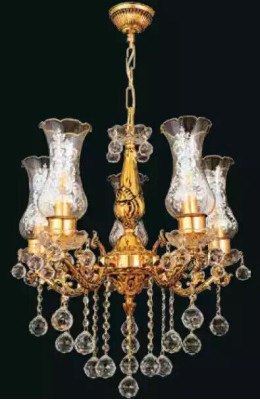 Ceiling chandelier Luxury Gold Chandelier Ceiling lamp Luster Crystal Art