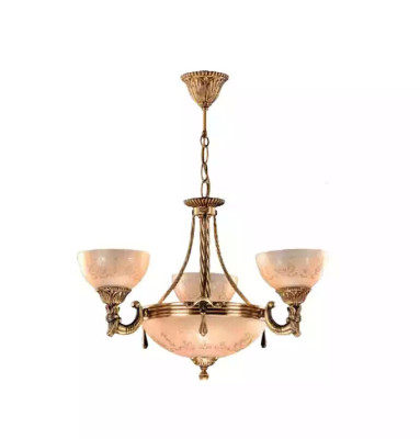 Ceiling lamp Chandelier Ceiling Light Lamp Chandelier Glass Gold Beige