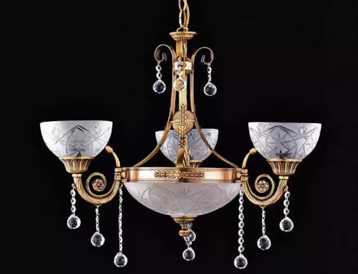 Chandelier Lamp Ceiling lamp Chandelier Glass Gold Gray
