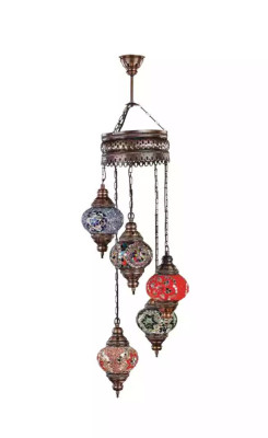 Ceiling Chandelier Chandelier Multicolored Chandelier Ceiling lamp Lamps Glass