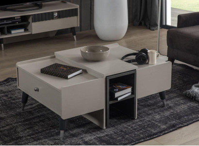 White Coffee table Modern sofa table Wood Coffee table Living room Furniture