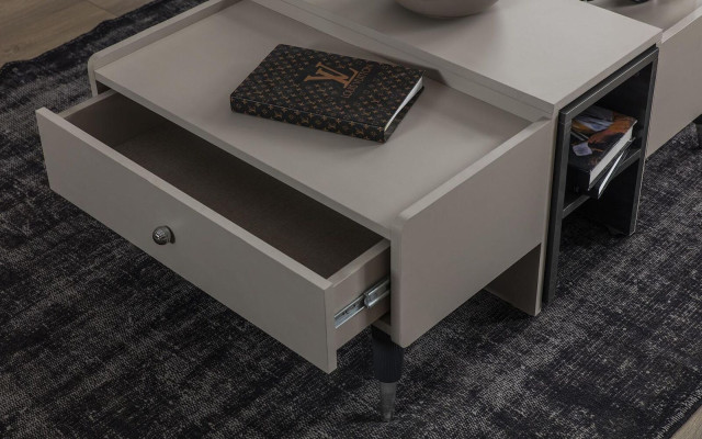 White Coffee table Modern sofa table Wood Coffee table Living room Furniture