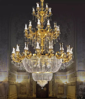 Chandelier pendant light foyer living room luxury gloss lamp 360 cm
