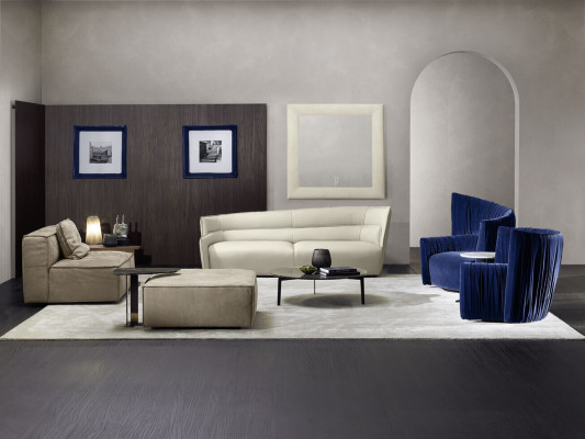 Armchair Luxury Design Furniture Blue Modern Style Design Textile Living room Lounge new