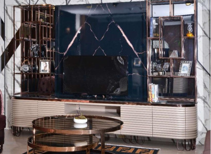 Wonwand TV-cabinet Lowboard TV Stand Beige Modern Sideboard Wardrobe Wood