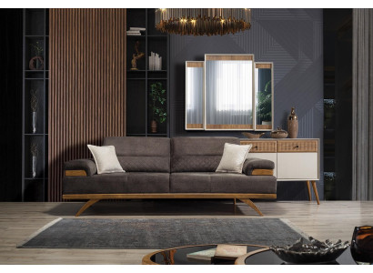 Sofa 3 Seater Designer Sofa Upholstery Sofas Couches Fabric Textile new