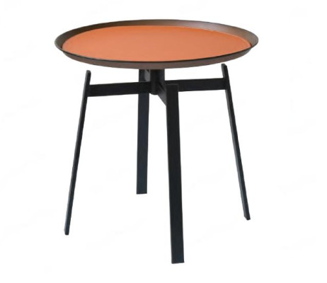 Living room Round Coffee table orange style Modern stainless steel Tables Table