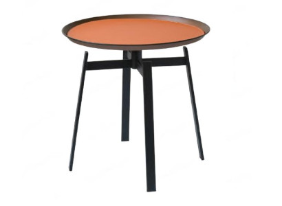 Living room Round Coffee table orange style Modern stainless steel Tables Table