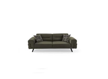 Dark green three-seater Living room Textile couches Stylish 3-seater