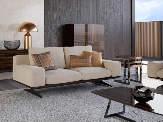 Modern Upholstered Sofa Living room Two-seater Sofa Couch Textile Designer Furnishings