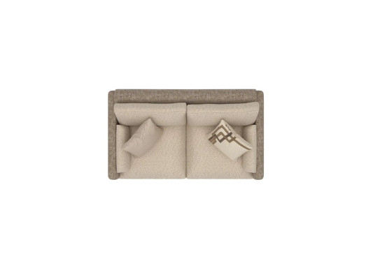 Luxury Beige Two-seater Sofa Couch Upholstery Furniture Textile Living room Furnishings