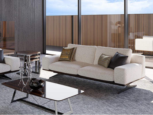 Luxury Three Seater Sofa Upholstered furniture Couch Modern Living room Designer Furnishings