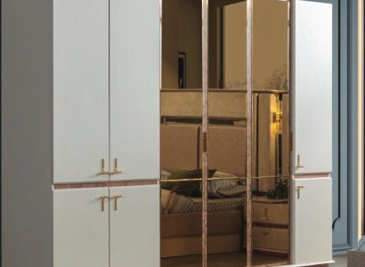White Modern Wardrobe Bedroom Cabinets Luxury Wood Furniture