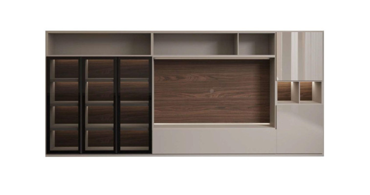 Large Wall unit Glass Doors Living room furniture Modern Wall Units Furniture Wardrobe