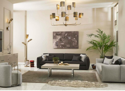 Couch set Complete e Sofa fabric sofa upholstered sofas gray set 3 pieces new