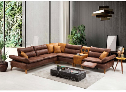 Corner sofa Luxury Sofa Leather Living room Office furniture Material Wood furniture new