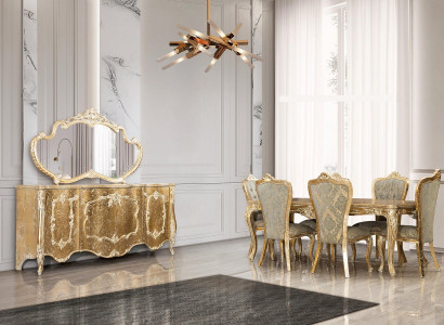 Dining room Dining table 6x Chairs Table Luxury Tables Classic Dining Group Set 7pcs.