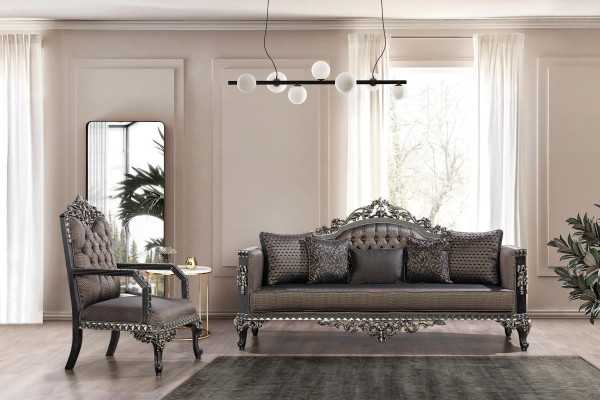 Luxury Chesterfield Sofa set 3+1 Seater Classic Sofa Baroque Upholstery Seat