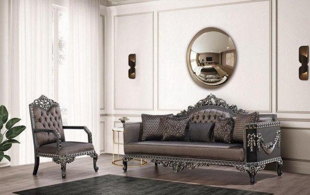 Luxury Chesterfield Sofa set 3+1 Seater Classic Sofa Baroque Upholstery Seat