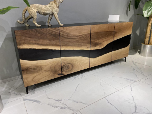 Epoxy resin Sideboard Chest of drawers Brown Living room Wood Sideboard Modern