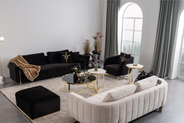 Large White Five Seater Luxury Sofa Living landscape Living room Modern
