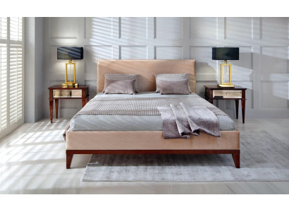 Modern Brown-beige Bedroom Luxury Bed Wood Double bed new