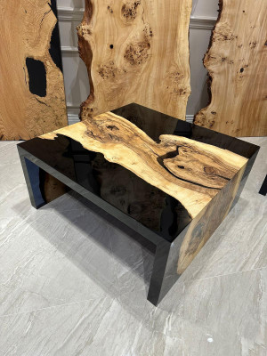 Coffee table Epoxy resin Coffee table Solid Tables Wood Side table Epoxy Table