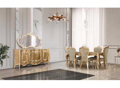 Sideboard Mirror Luxury Group Chest of drawers Suite Chests of drawers Wardrobe Sideboards Gold