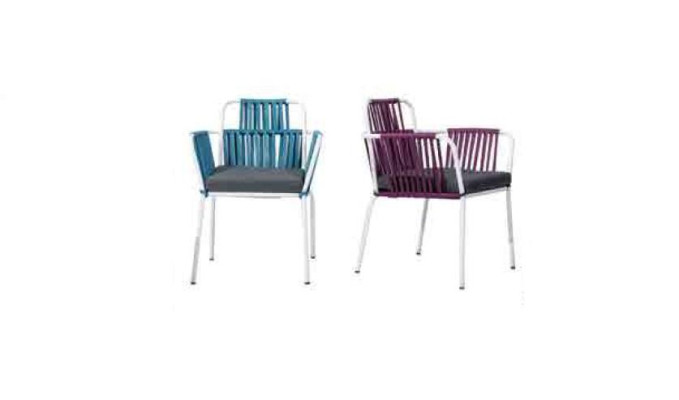 Modern Dining room Furniture Terraces 4x Chairs Stainless steel furniture