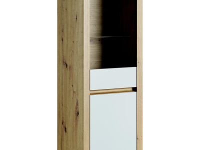 Wardrobe handmade solid wood glass display cabinet wooden cabinet living room