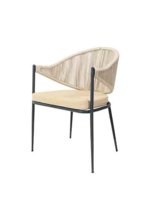 Beiger Chair Single Seater Upholstered furniture Dining room Chairs Stainless steel elements