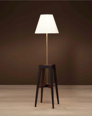 Reading lamp Art Nouveau brass or Wood with Metal Hall Lamp new brown Color
