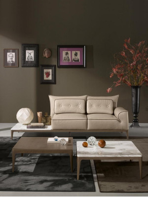 Sofa set Prianera Design Sofa Armchair Upholstery Couches 3-piece. Set chaise longue