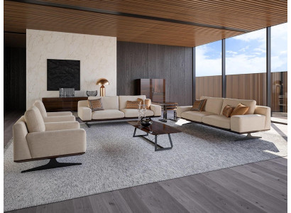 Complete Furniture Living room 2x three-seater sofa couch coffee table textile armchair new