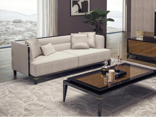 Living room Modern White Sofa Three Seater Couch Designer Upholstered furniture