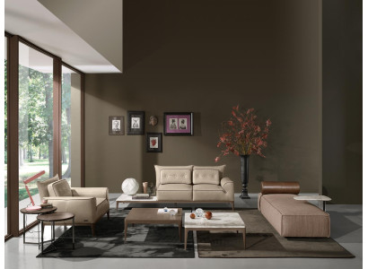 Luxury Suite Sofa set 2+1 Seat Sofa Sofas Armchair Leather 2pcs. PRIANERA