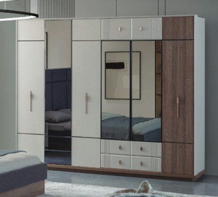 Large White Wardrobe Stylish Bedroom Wood Luxury Cabinets