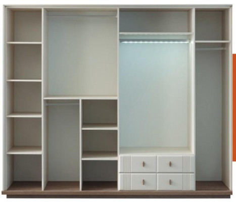 Large White Wardrobe Stylish Bedroom Wood Luxury Cabinets