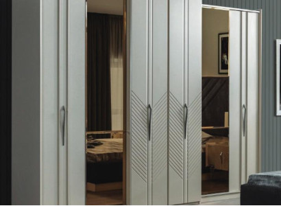 White Modern Wardrobe Bedroom 4-door Wood Wardrobe new