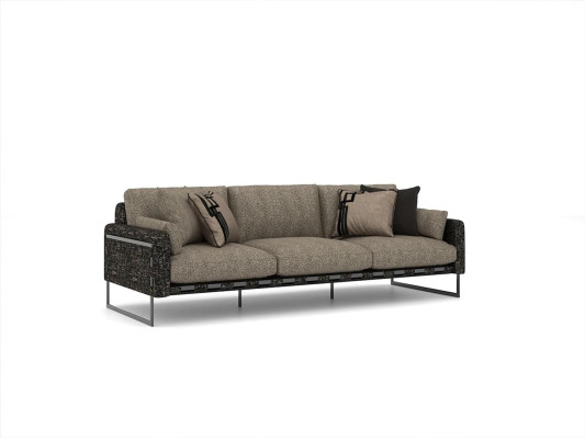 Luxury Upholstered furniture Three Seater Sofa Couches Textile Living room new Furniture