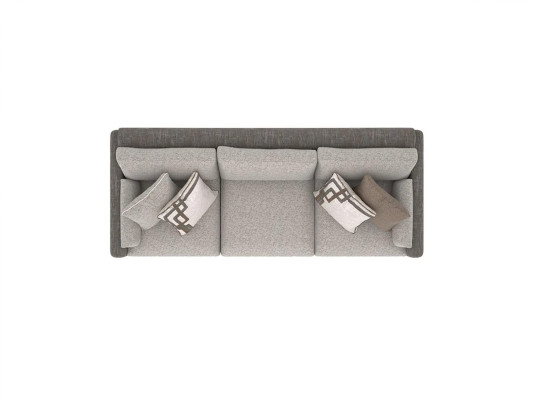 Living room Luxury Gray Three Seater Sofa Furnishings Modern Textile Design