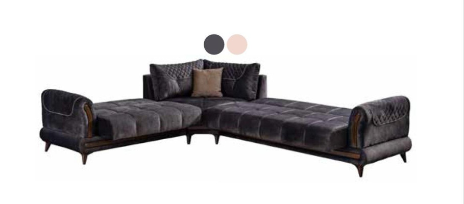 Gray modern sofa Corner sofa Textile furniture comfortable sofa L-shape new