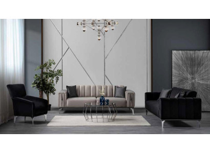 Comfortable Sofa Upholstered Luxury Sofa Modern Style Color Beige for Living room