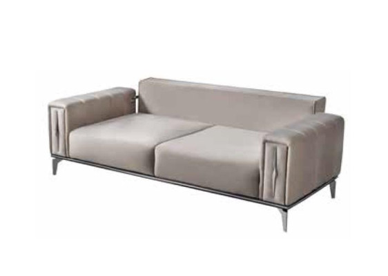 Comfortable Sofa Upholstered Luxury Sofa Modern Style Color Beige for Living room