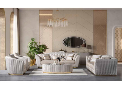 Sofa 3 Seater for Living room Comfortable Sofa in White Luxurious Sofa new