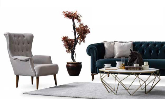 Dark green living room luxury sofa modern couch wooden frame seating furniture