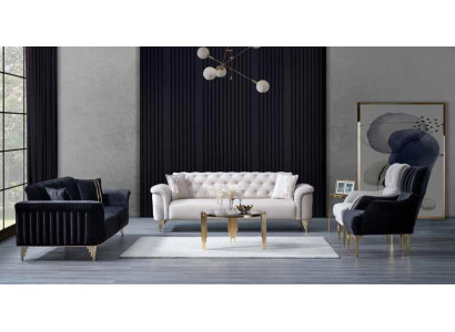 Modern two-seater textile sofa living room seating furniture comfortable wooden frame