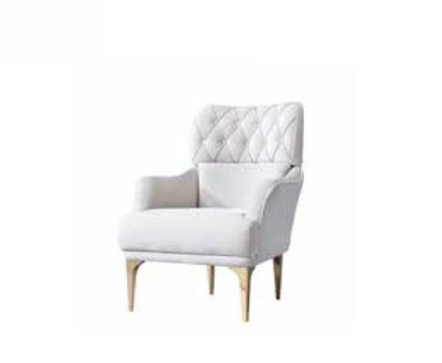 Living room Armchair Comfortable single seater Upholstered furniture White wooden frame