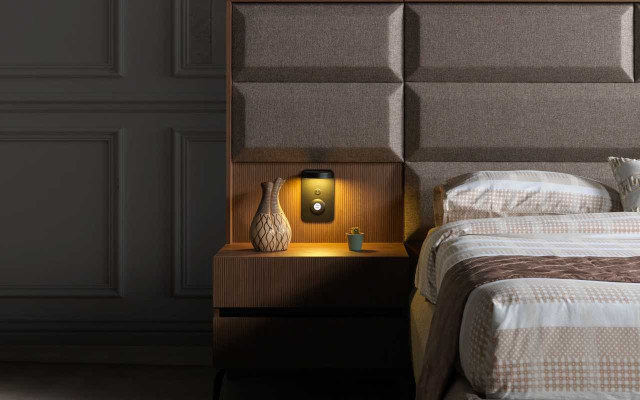 exclusive s Gray Bedroom Double bed with 2x bedside tables 3-piece set